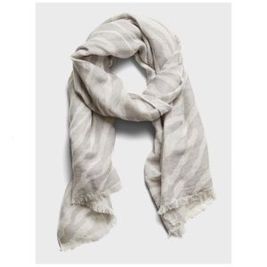 BANANA REPUBLIC Zebra Wool-Cotton Scarf
